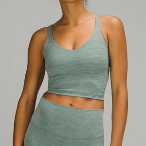 Lululemon align crop tank heathered tidewater teal, size 6